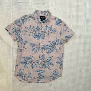 Hollister Pink & Blue Floral Casual Shirt